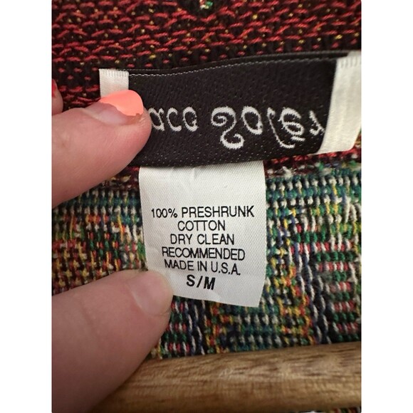 Paco Soler Crop Jacket Womens S/M Tapestry Knit Southwestern Boho 90s Vintage - Picture 8 of 16